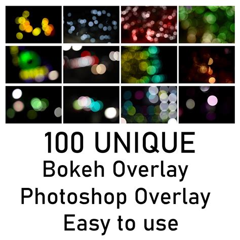 100 Bokeh Overlay Photoshop Overlay Jpeg Light Bokeh Etsy