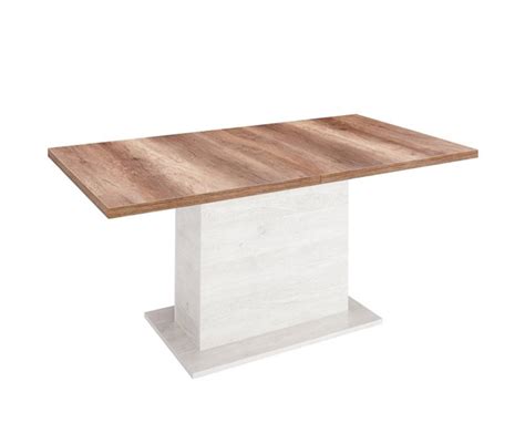 Mesa Extensible Verona Roble Antiguo Blanco Madera Conforama