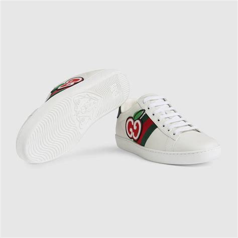 Gucci Womens Ace Sneaker With Gg Apple In 2021 Sneakers Gucci Women