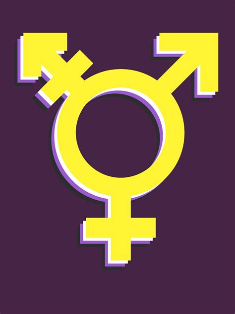 Non Binary Pride Flag Colored Trans Symbol Essential T Shirt For Sale
