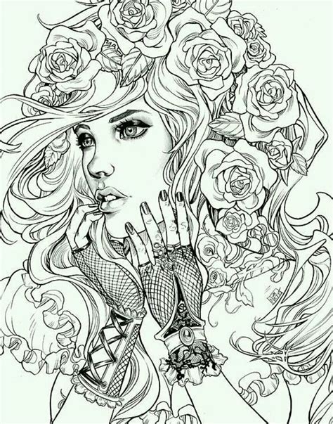 Pin On Beautiful Women Coloring Pages For Adults Images And Photos Finder