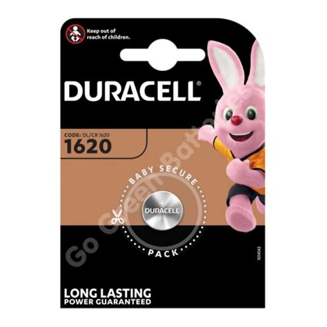 1 X Duracell Cr1620 Coin Cell Battery 3v Lithium Dl1620 1620 Br1620