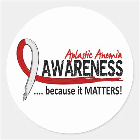 Aplastic Anemia Awareness 2 Classic Round Sticker Zazzle