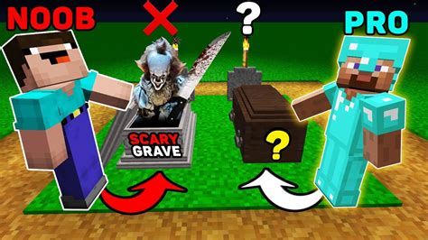 Minecraft Noob Vs Pro Which Grave To Choose Noob And Pro In Minecraft