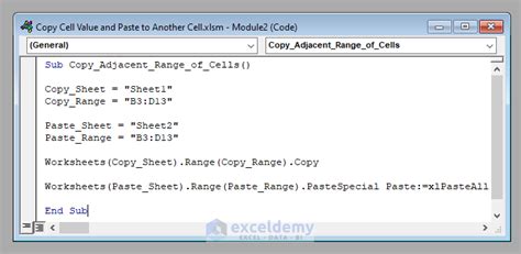 Excel VBA Copy Cell Value And Paste To Another Cell ExcelDemy