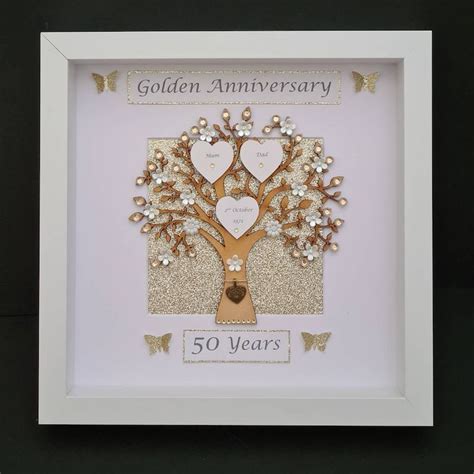 50th Golden Wedding Anniversary Frame Keepsake T Image 1 50 Year