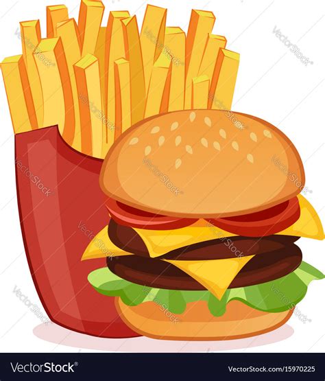 Hamburger And Fries Clip Art