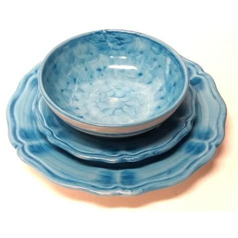 Set Dishes Monocolor Light Blue Set Of Dishes Piccadilly Costa Damalfi