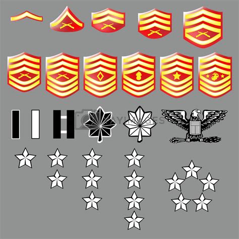 Us Marine Corps Rank Insignia Textured By Lhfgraphics Vectors