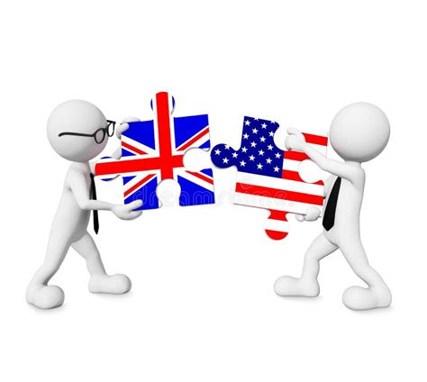 England Usa Relationship Stock Illustration Illustration Of