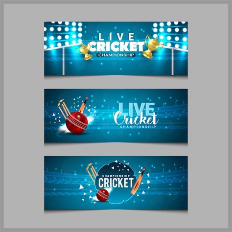 Premium Vector Cricket Match Concept With Stadium Banner