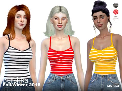 Tank Top Stripes By Martalisofia At Tsr Sims 4 Updates