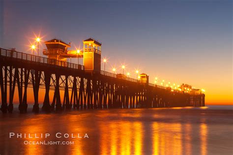 Oceanside Pier At Dusk Sunset Night California 14641