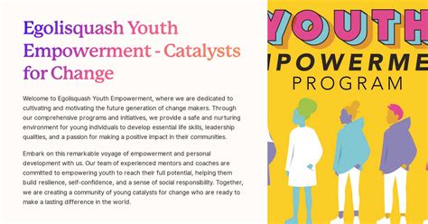 Egolisquash Youth Empowerment - Catalysts for Change