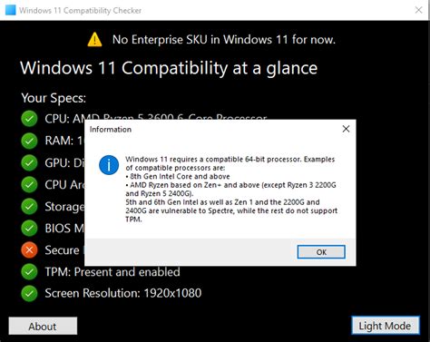 Windows 11 System Requirements Checker Windows 11