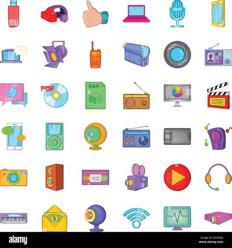 Computing Icons Set Cartoon Style Stock Vector Image And Art Alamy