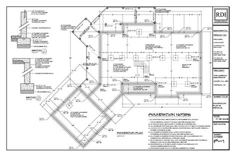 Foundation Plan Sample Drawing House Plans 156908