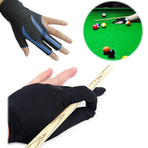 Aliexpress Com Buy Cue Billiard Pool Shooters 3 Fingers Gloves Blue