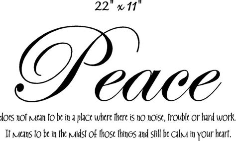 Be Calm In Your Heart Peace Quotes Words Vinyl Wall Art Decals