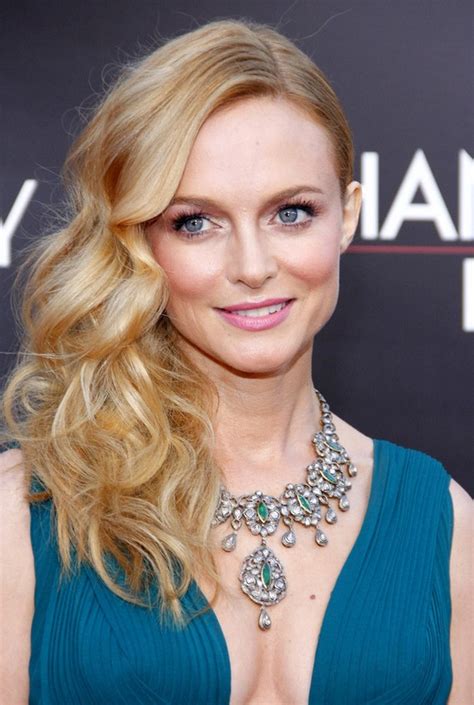 Heather Graham Long Blonde Side Parted Curly Hairstyle For Thin Hair