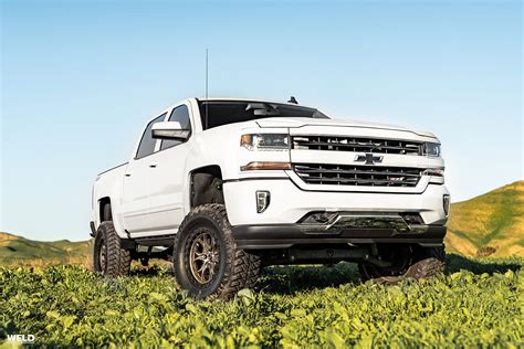 Bronze Ledge Silverado Z71 Chevrolet White Truck Weld Wheels