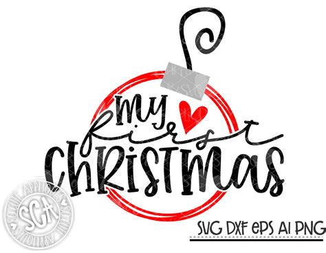 My First Christmas Ornament Svg Sca 19