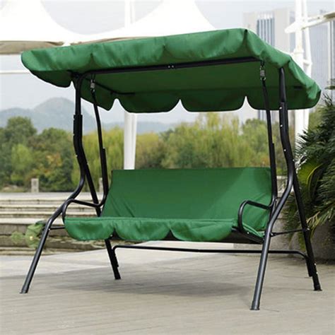 Mgaxyff Courtyard Garden Swing Hammock 3 Seat Cover Waterproof Fabric Protection Cover