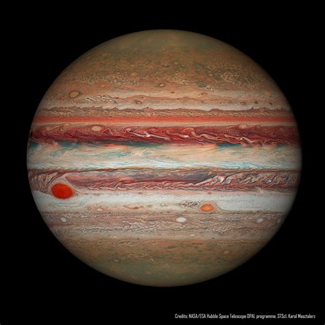 Apod 2018 April 25 Hubbles Jupiter And The Shrinking Great Red Spot