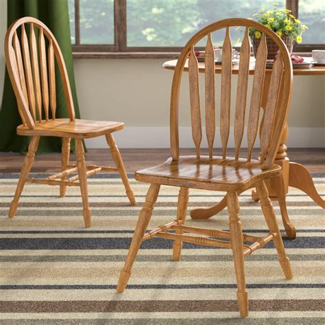 As one of the strongest of all joints, you can trust that your solid wood dining chairs will be durable, sturdy, and secure. Loon Peak Lockwood Arrow Back Solid Wood Dining Chair & Reviews | Wayfair