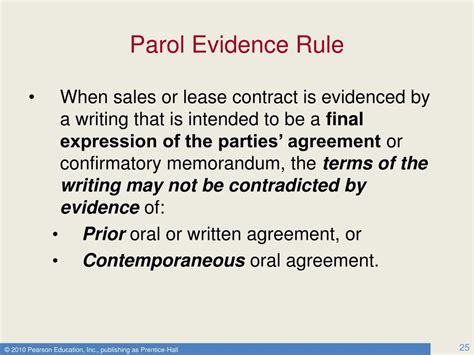 Extrinsic evidence, parol evidence, and the parol evidence rule: PPT - CHAPTER 18 PowerPoint Presentation, free download ...