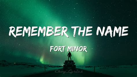 Fort Minor Remember The Name Lyrics Youtube