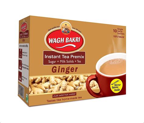 Wagh Bakri 3 In 1 Instant Tea Premix Ginger 10 Sachets Product