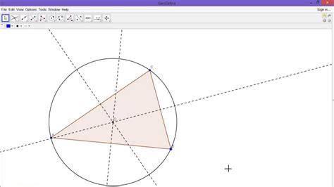 A triangle has three medians. Circumcircle of a Triangle Construction - YouTube