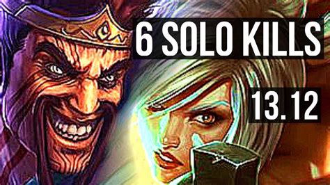 Draven Vs Riven Top 6 Solo Kills 900 Games 800k Mastery Kr