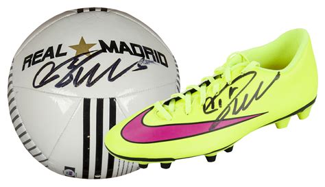 Lot Detail Cristiano Ronaldo Signed Soccer Ball And Signed Left Cleat