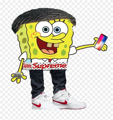 Spongebob Supreme Jordan1 Iphonex Airpods Thug Cartoon Clipart