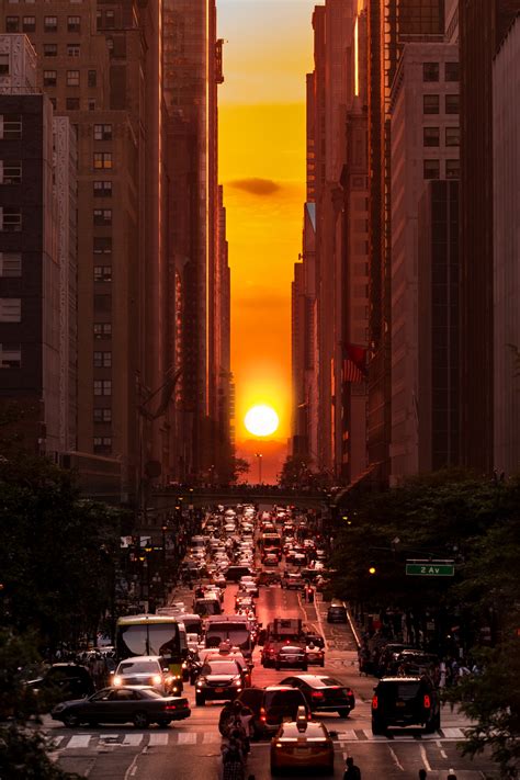 Rainy Manhattanhenge Sunrise Walter Thinnes