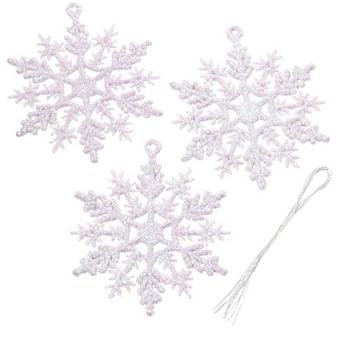 Miniature Glittered Purple Snowflake Ornaments Christmas Ornaments
