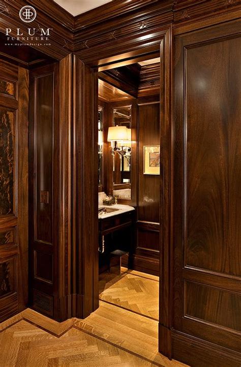 Mahogany Paneled Walls - Traditional - bathroom - McGill Design Group