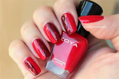 40 Great Nail Art Ideas Red Polished Polyglot Red Manicure Nail Art