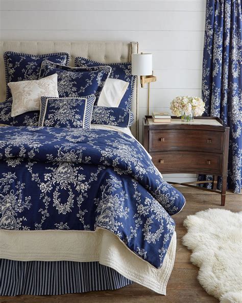Sherry Kline Home King Country Manor Comforter Set Toile Bedding Blue And White Bedding