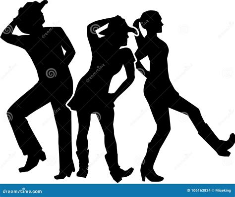 Line Dance Group Stock Vector Illustration Of Logo 106163824
