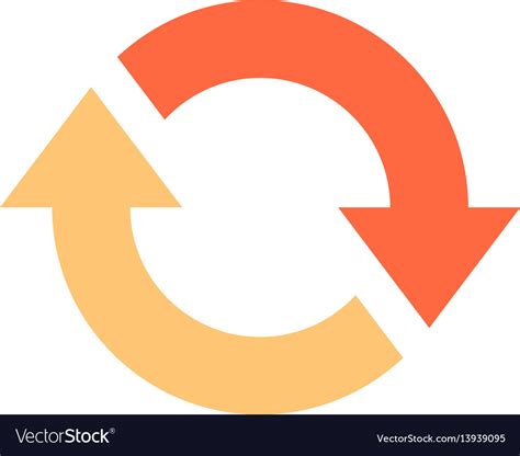 Arrow Sign Rotation Icon Reload Symbol Royalty Free Vector
