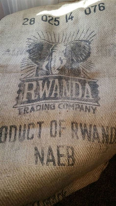 Maybe you would like to learn more about one of these? Rare Rwanda Trading Company burlap coffee bean bag sack gunny sack jute craft fabric Organic ...