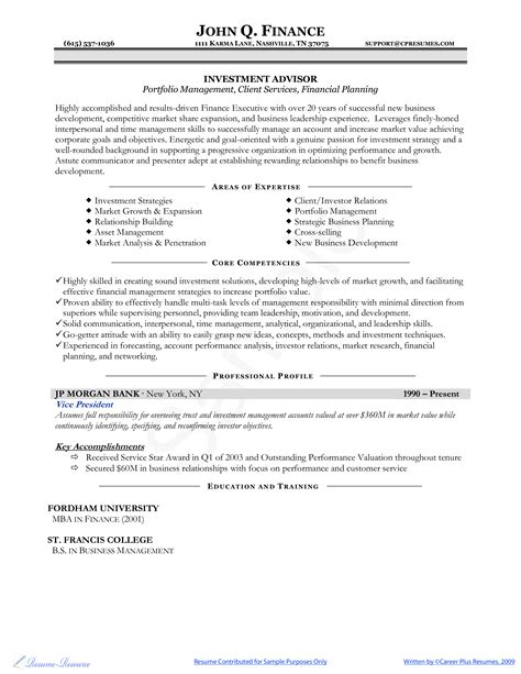 Your summary should provide an overview of your company and expectations for the position. Financial Planner Resume | Templates at ...