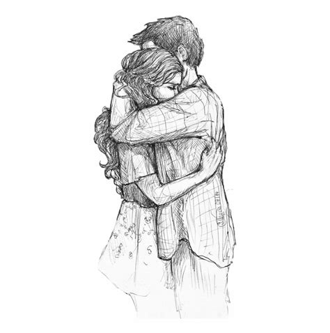 Hug Sketches Couples