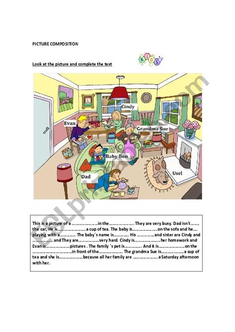 Free downloadable pdf worksheets for teachers: Picture composition - ESL worksheet by luchi