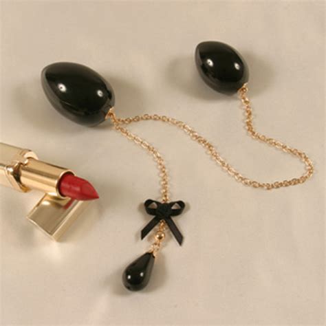 Sylvie Monthule Insertable Double Black Eggs Black Bow And Pendant