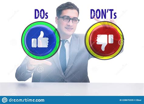 Concept Of Choosing Between Dos And Donts Stock Image Image Of