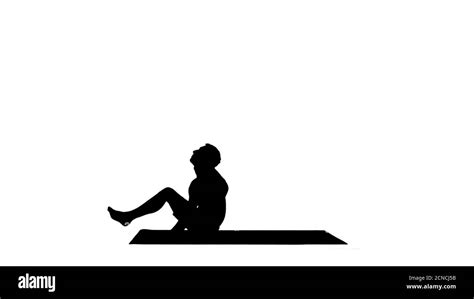 Silhouette Yoga Dwi Pada Sirsasana Feet Behind The Head Pose Stock